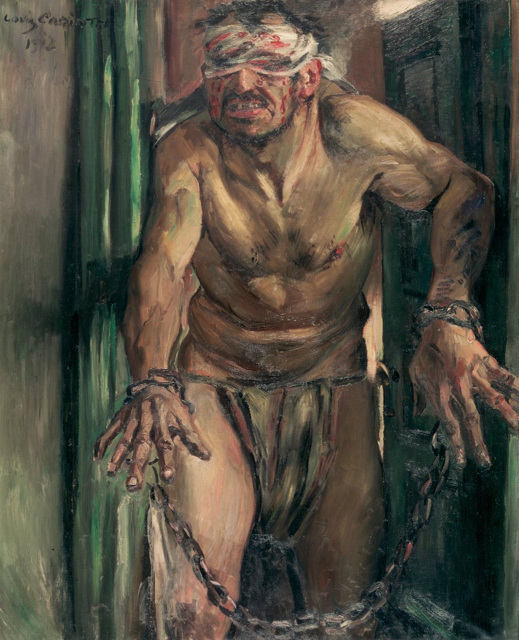 De Blinde Simson, 1912 door Lovis Corinth