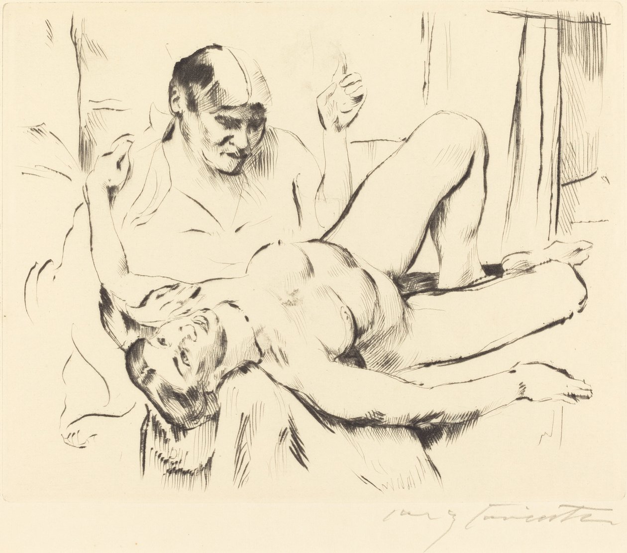 Weissagung door Lovis Corinth
