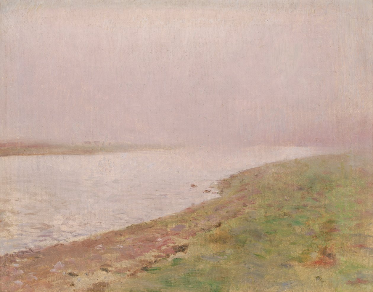 Rivier door Laszlo Mednyanszky