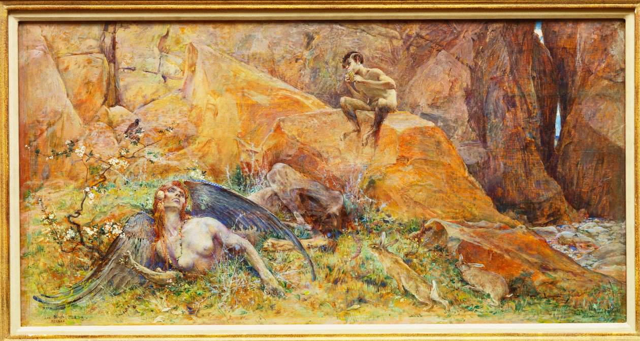 Pan en Chimera door Luc Oliver Merson