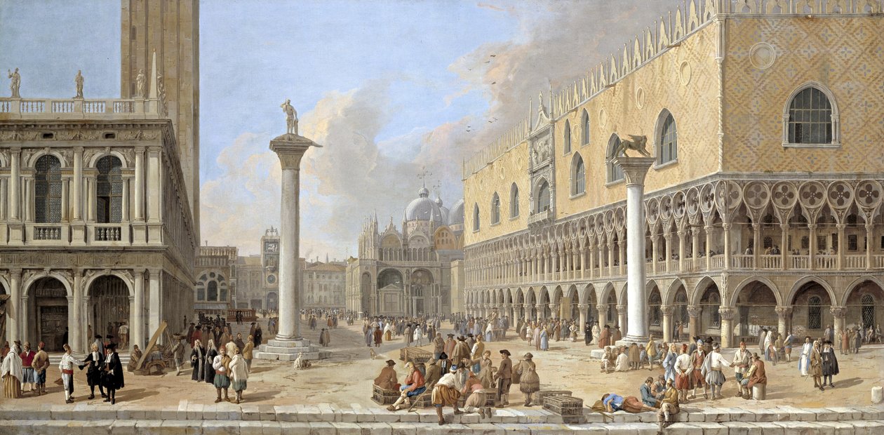 De Piazzetta in Venetië door Luca Carlevaris