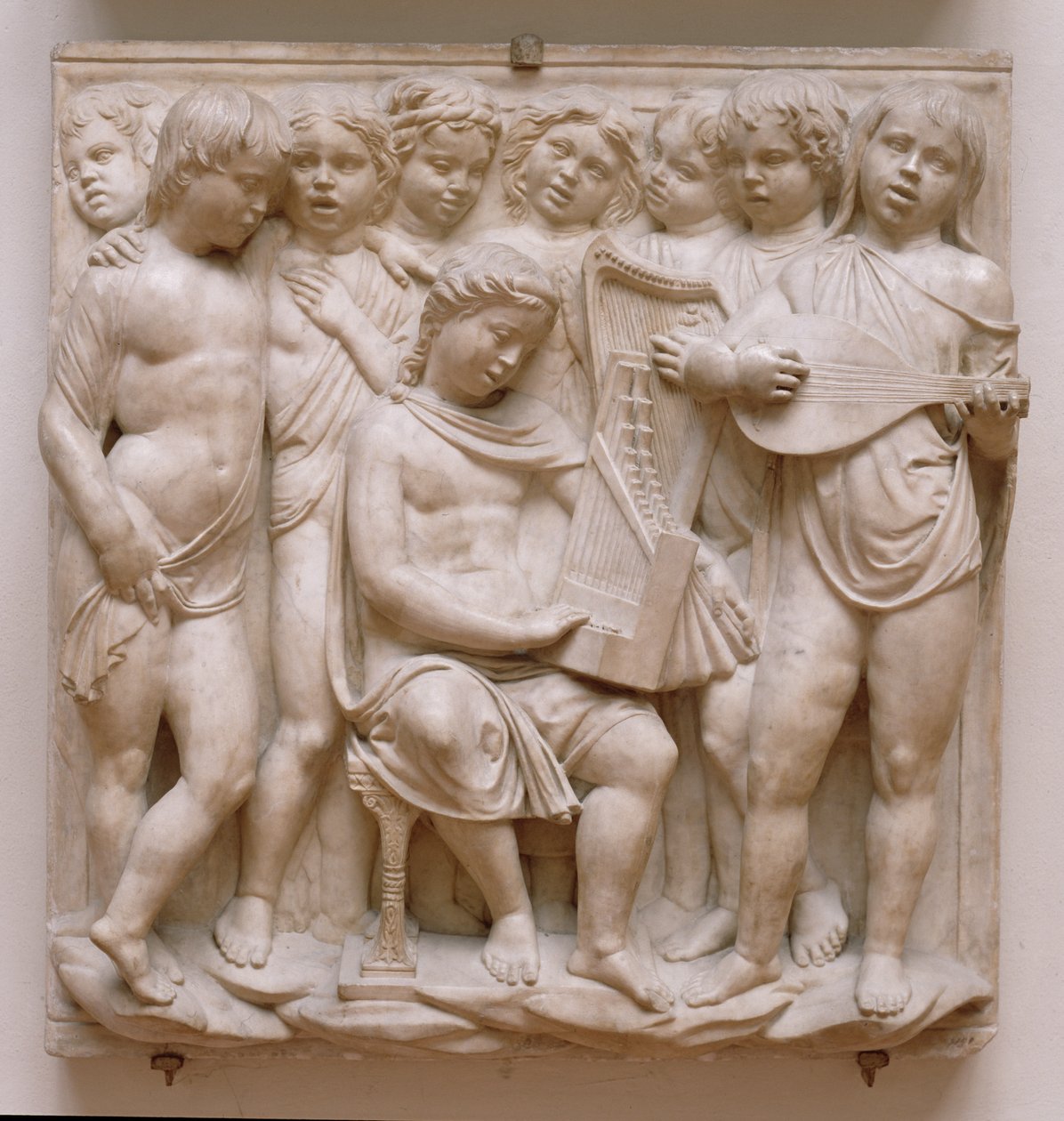 Muzikale engelen, reliëf van de Cantoria, ca. 1432-38 door Luca Della Robbia