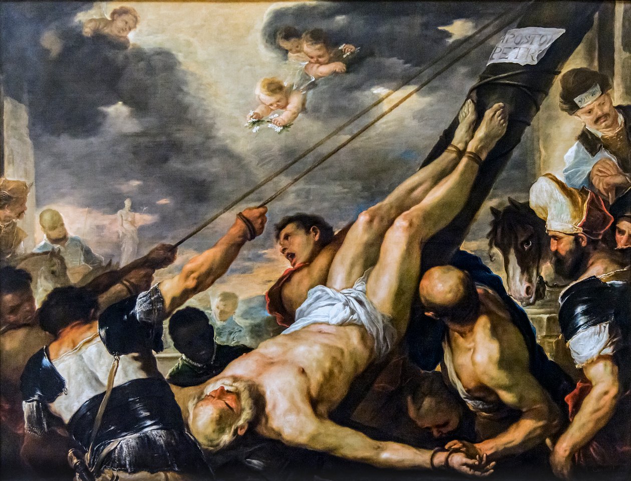 Kruisiging van Sint Petrus door Luca Giordano