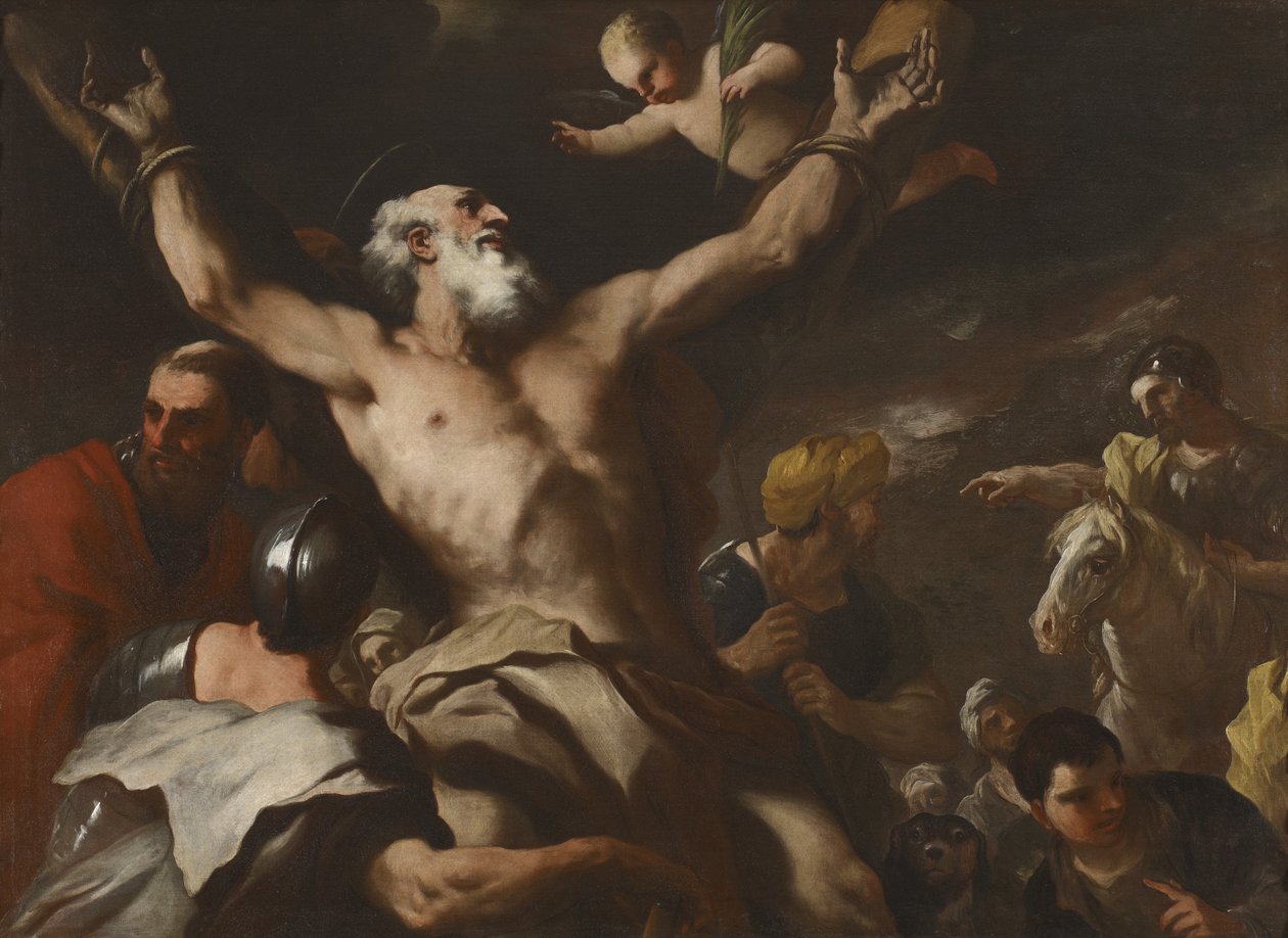 De kruisiging van Sint Andreas, c.1660 door Luca Giordano