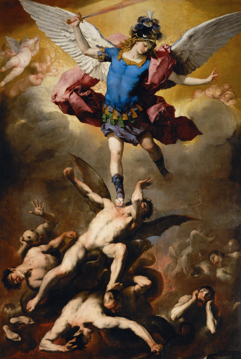 De val van de opstandige engelen door Luca Giordano