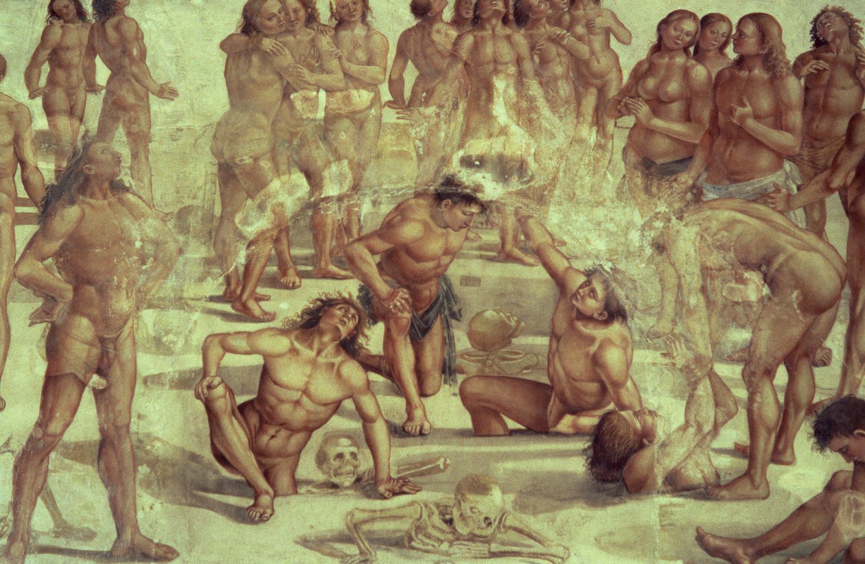 De opstanding van het vlees (detail) door Luca Signorelli