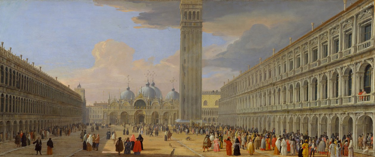 Piazza San Marco, Venetië, ca. 1709 door Luca Carlevarijs