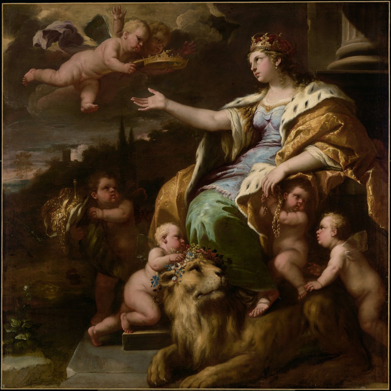 Allegorie van grootmoedigheid door Luca Giordano