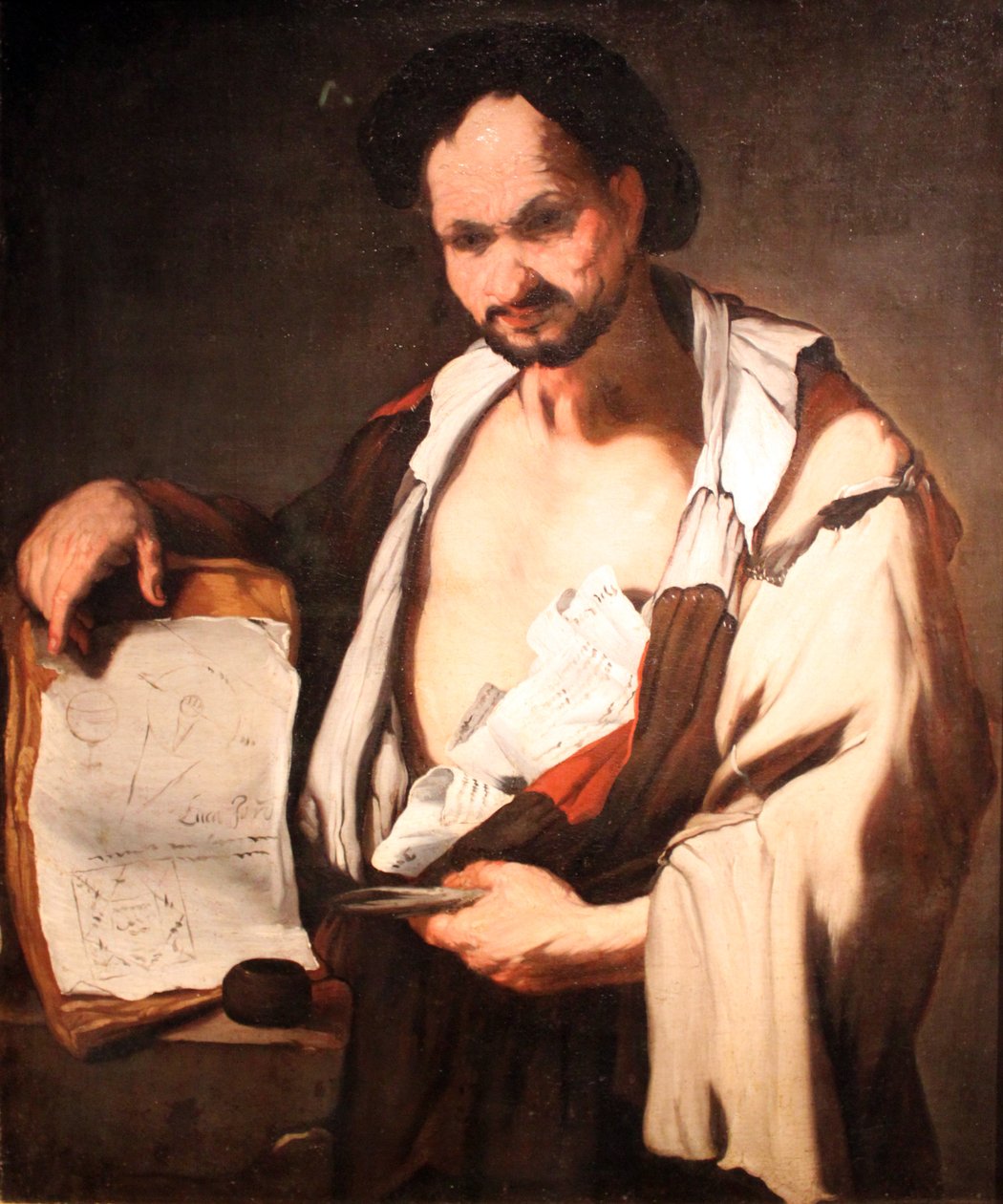 Democritus door Luca Giordano