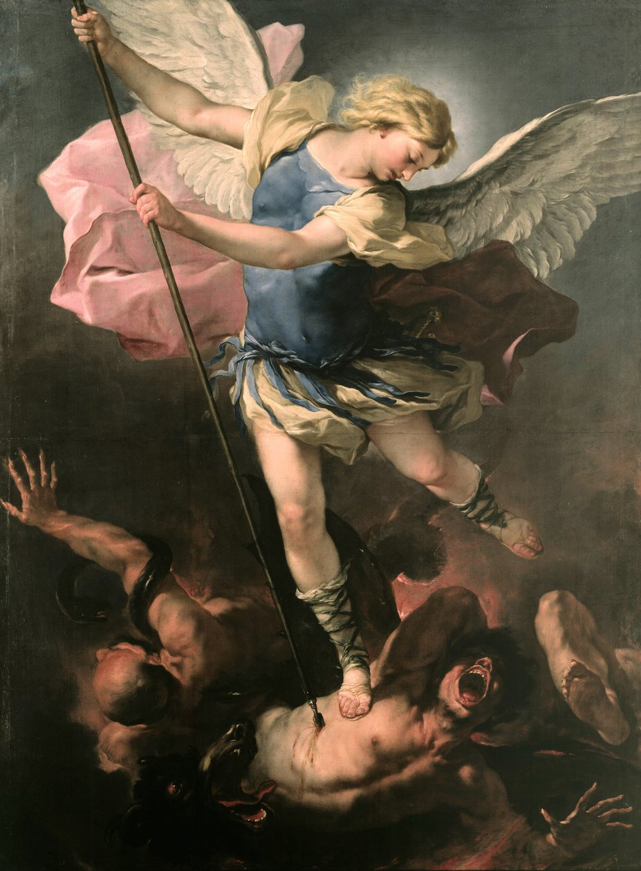 Sint Michaël de Aartsengel, ca. 1663 door Luca Giordano