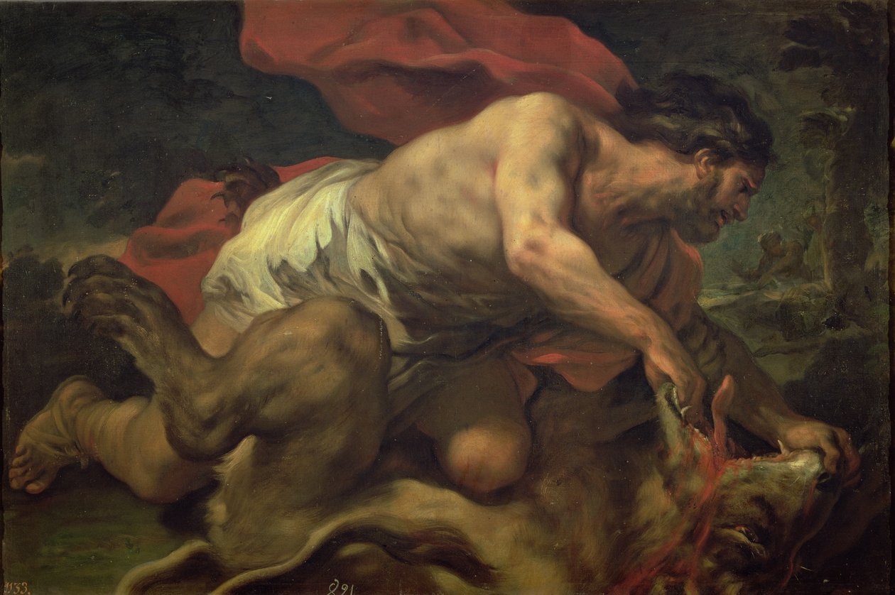 Simson en de Leeuw door Luca Giordano
