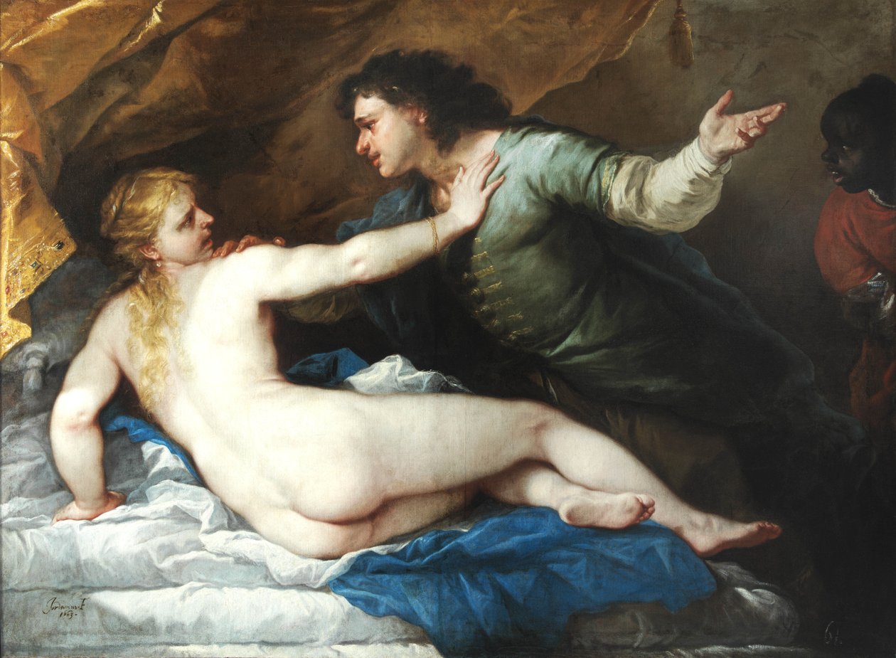 Tarquinius en Lucretia, 1663 door Luca Giordano