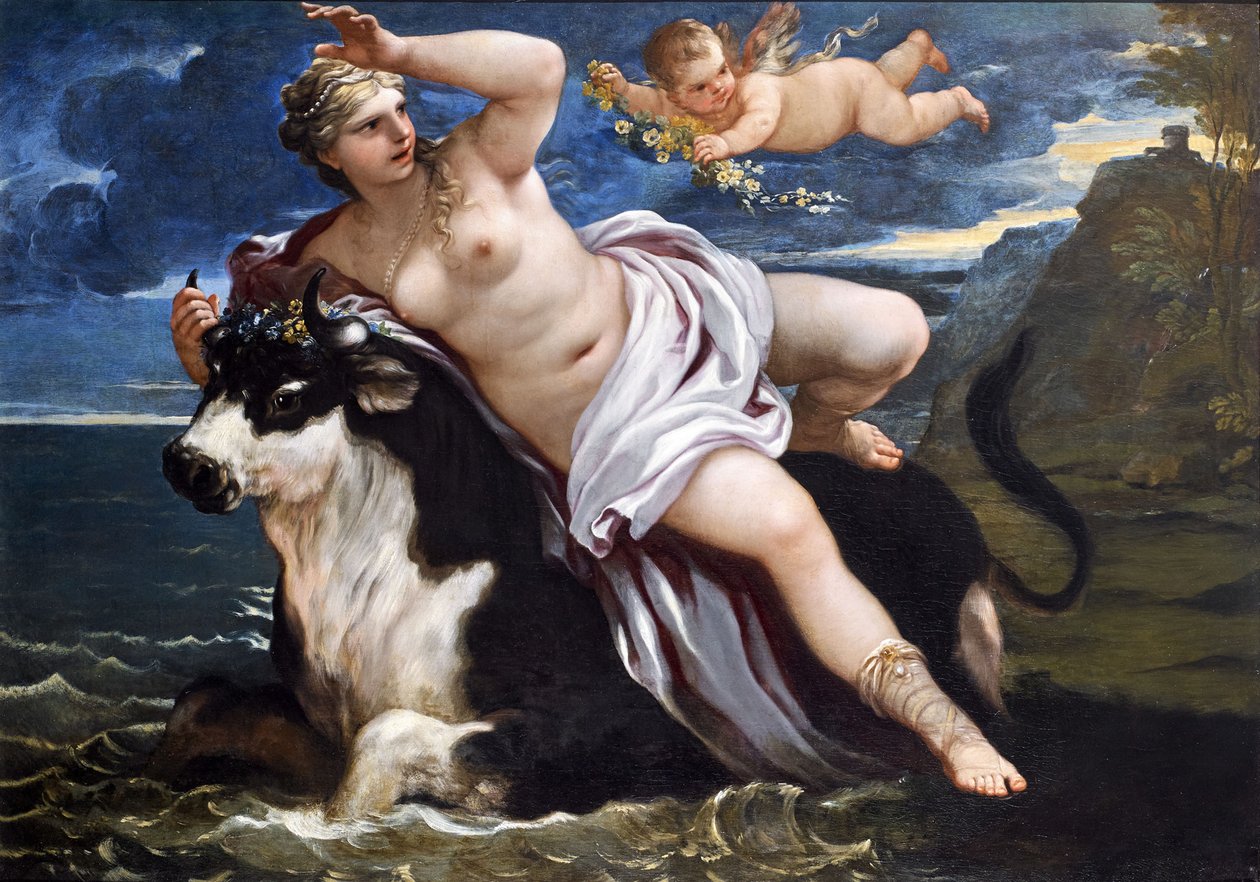 De verkrachting van Europa door Luca Giordano