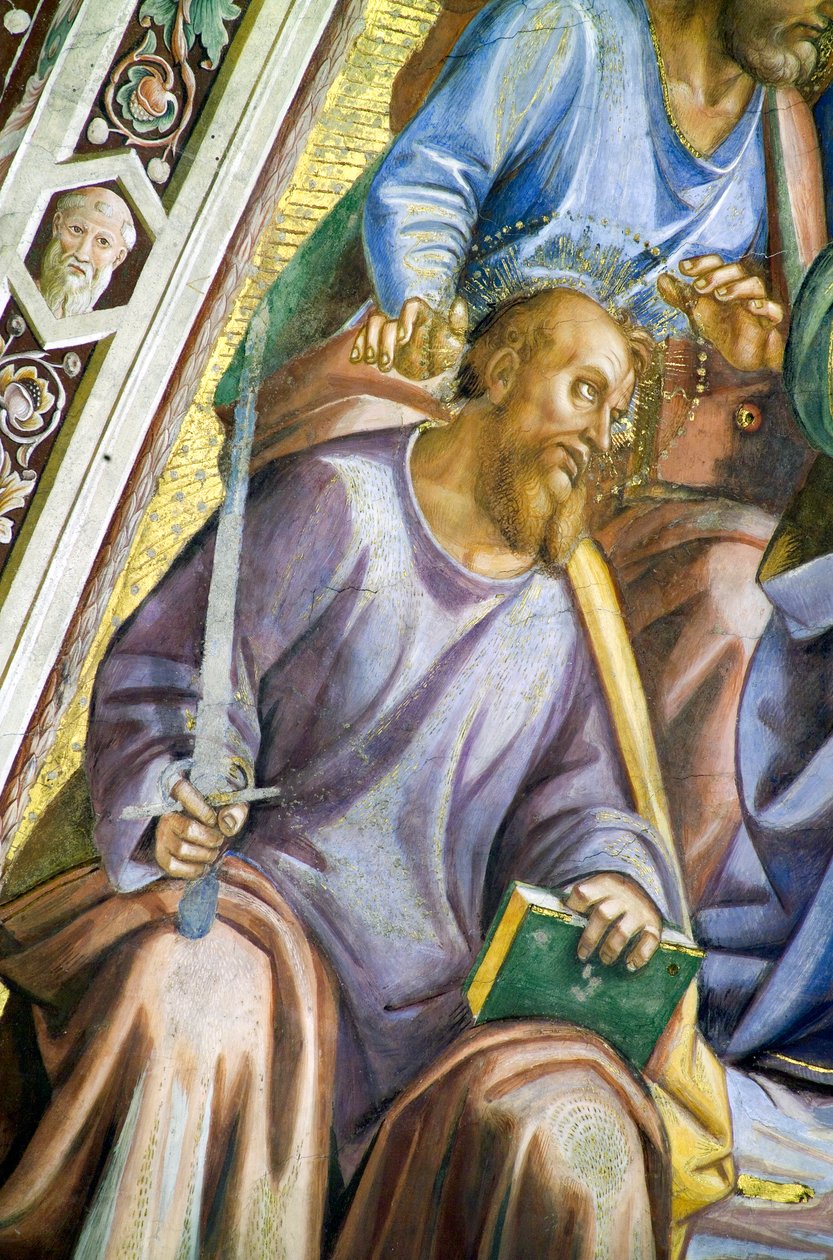 Apostelen, detail van Sint Paulus door Luca Signorelli