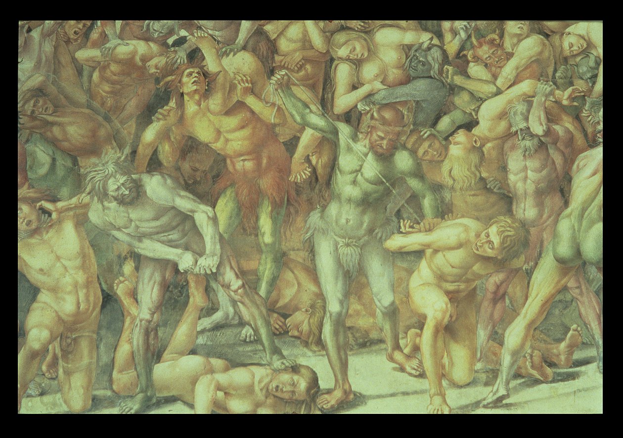 De hel, uit het Laatste Oordeel (detail) door Luca Signorelli