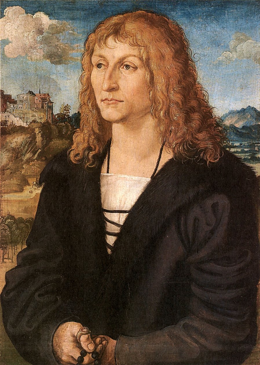 Baardloze jonge man door Lucas Cranach the Elder