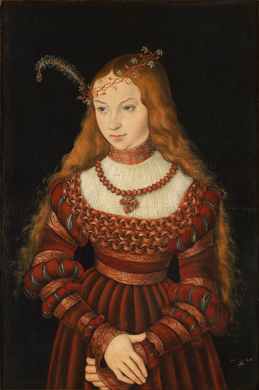 Portret van prinses Sibylle van Cleve door Lucas Cranach the Elder