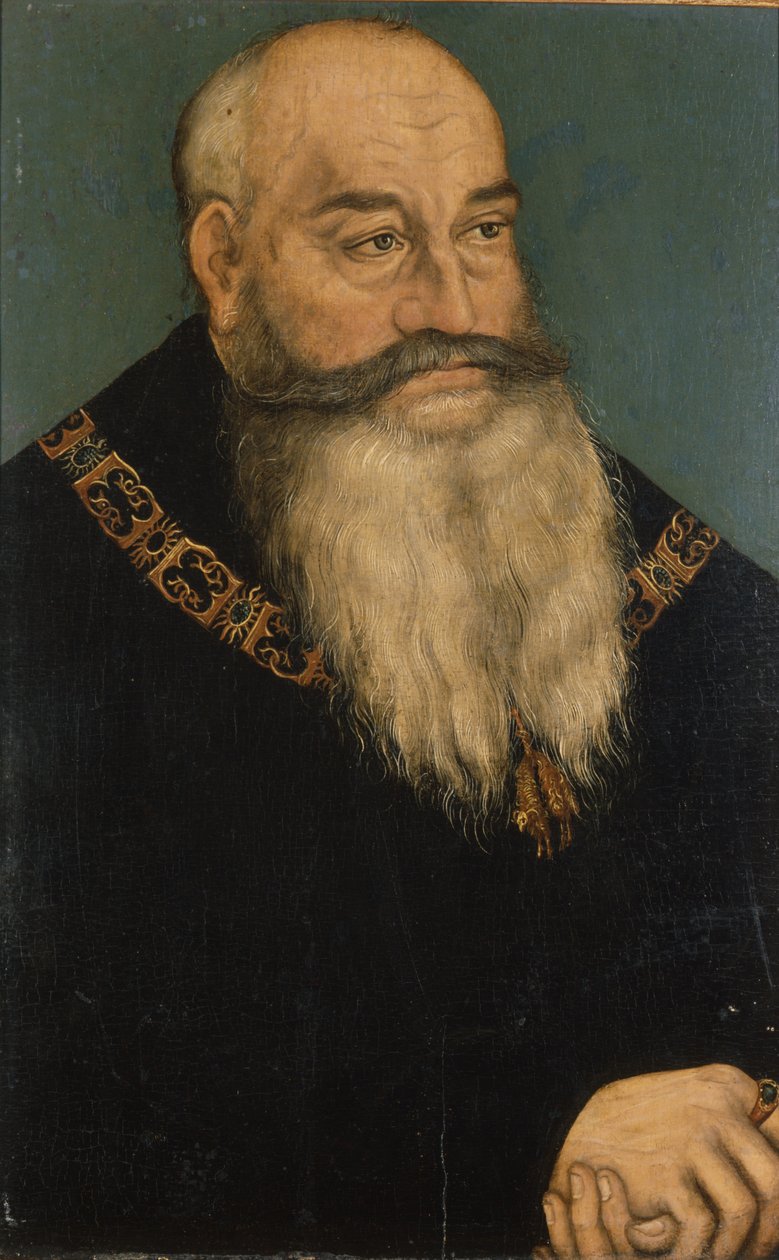 George de bebaarde door Lucas Cranach the Elder