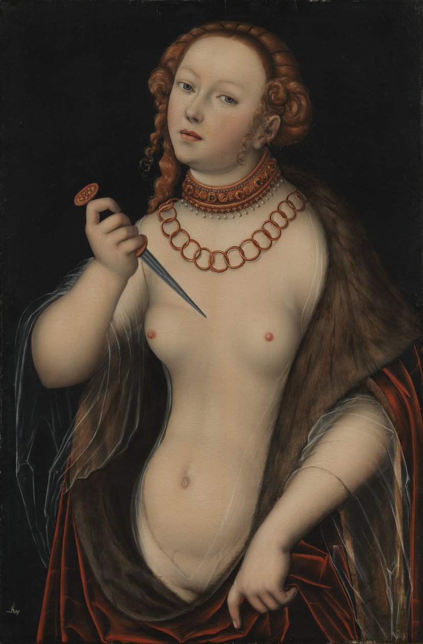 Lucretia door Lucas Cranach the Elder