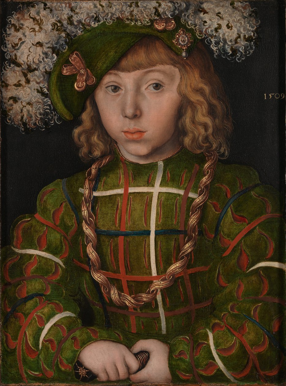 Portret van Johann Friedrich de Grootmoedige door Lucas Cranach the Elder