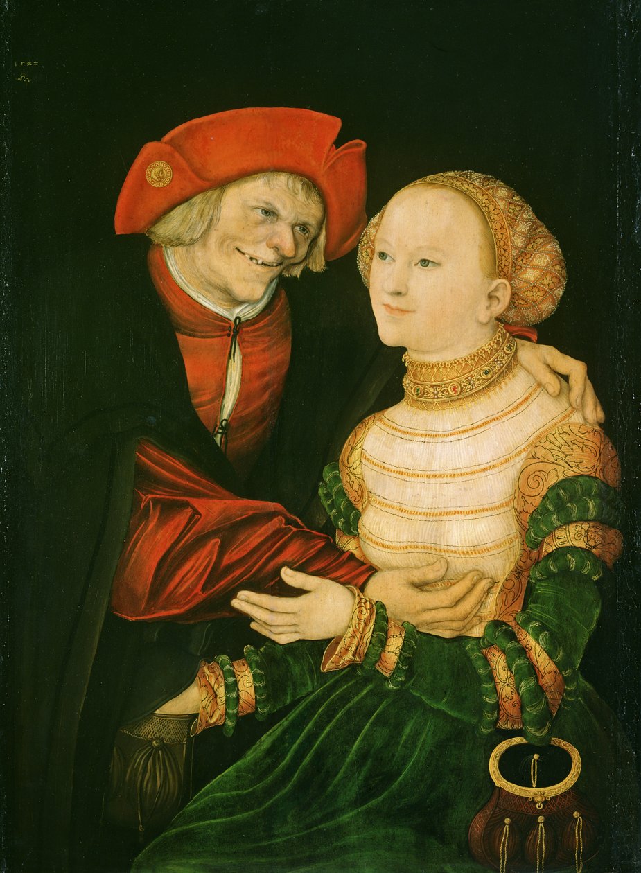 Het slecht passende paar, 1522 door Lucas Cranach the Elder