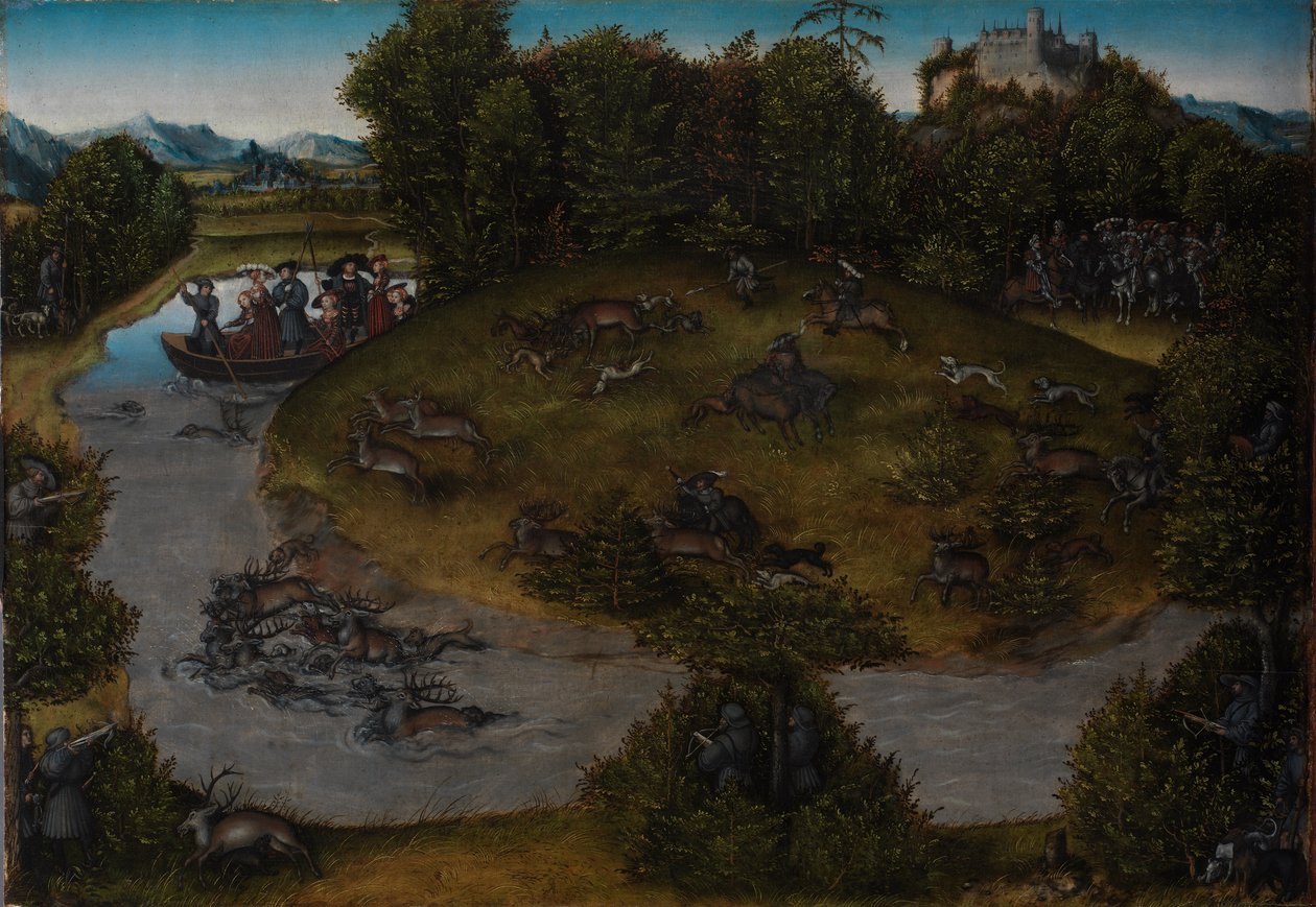 De Hertogelijke Jacht van Keurvorst Frederik de Wijze door Lucas Cranach the Elder