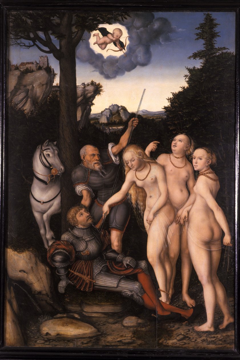 Het oordeel van Paris door Lucas Cranach the Elder