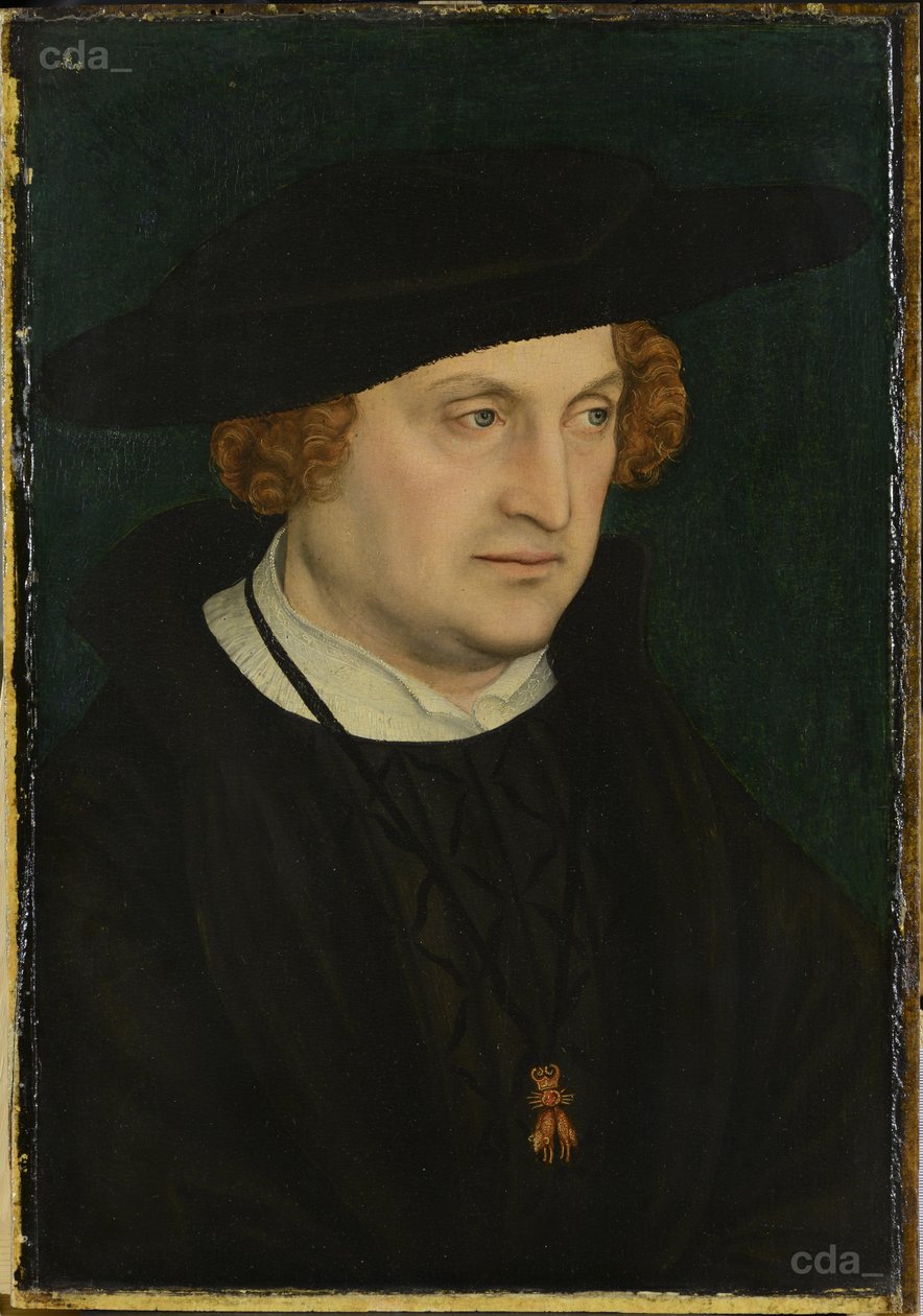 Portret van markgraaf Johann van Brandenburg-Ansbach door Lucas Cranach the Elder