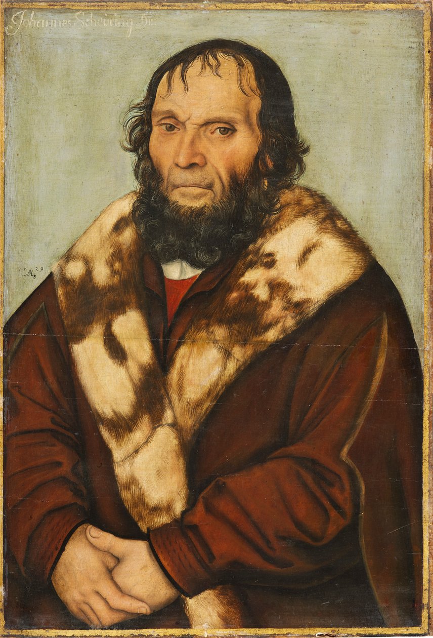 Portret van de Magdeburgse theoloog Dr. Johannes Scheyring door Lucas Cranach the Elder