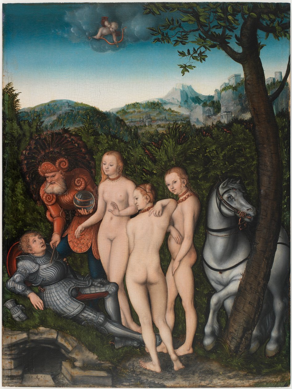 Het oordeel van Paris door Lucas Cranach the Elder