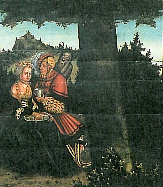 De Tien Geboden zevende gebod (detail) door Lucas Cranach the Elder