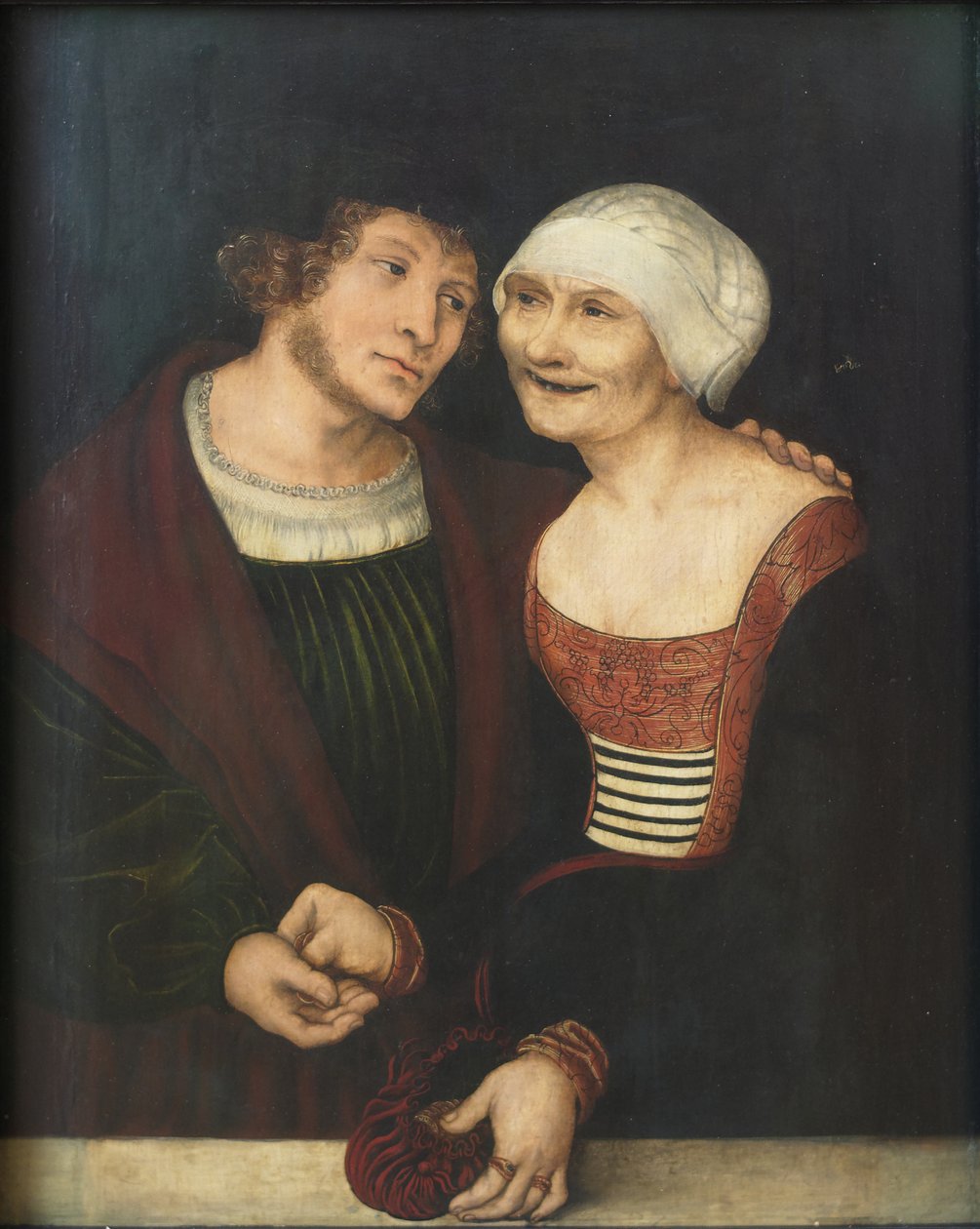 Jonge man en oude vrouw door Lucas Cranach the Elder