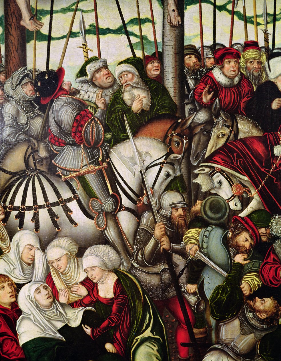 Calvarie (detail) door Lucas Cranach the Elder