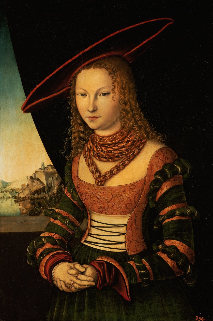 Portret van een vrouw, 1526 door Lucas Cranach the Elder