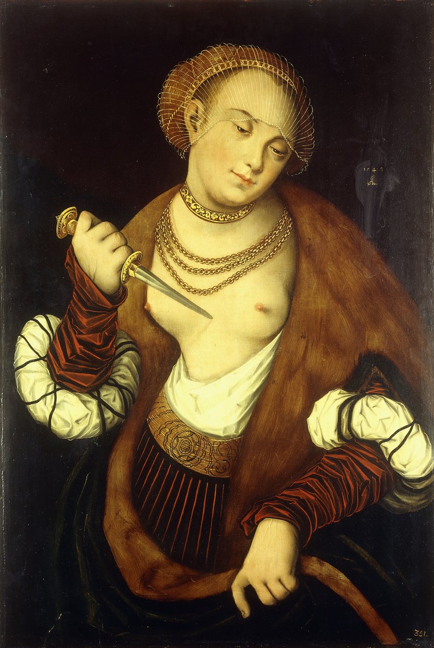Lucretia, 1548 door Lucas Cranach