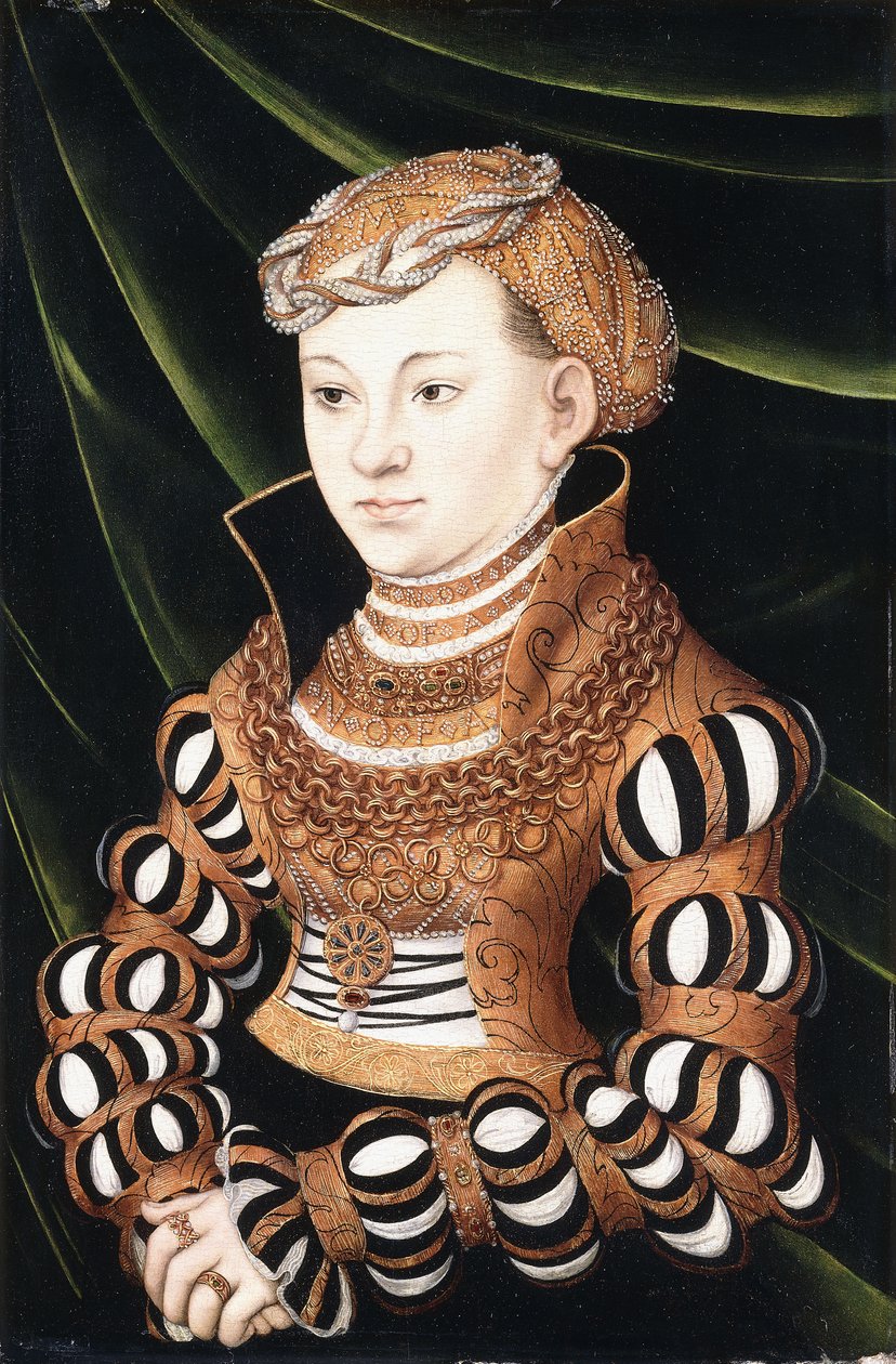 Portret van prinses Margaret von Sachsen door Lucas Cranach