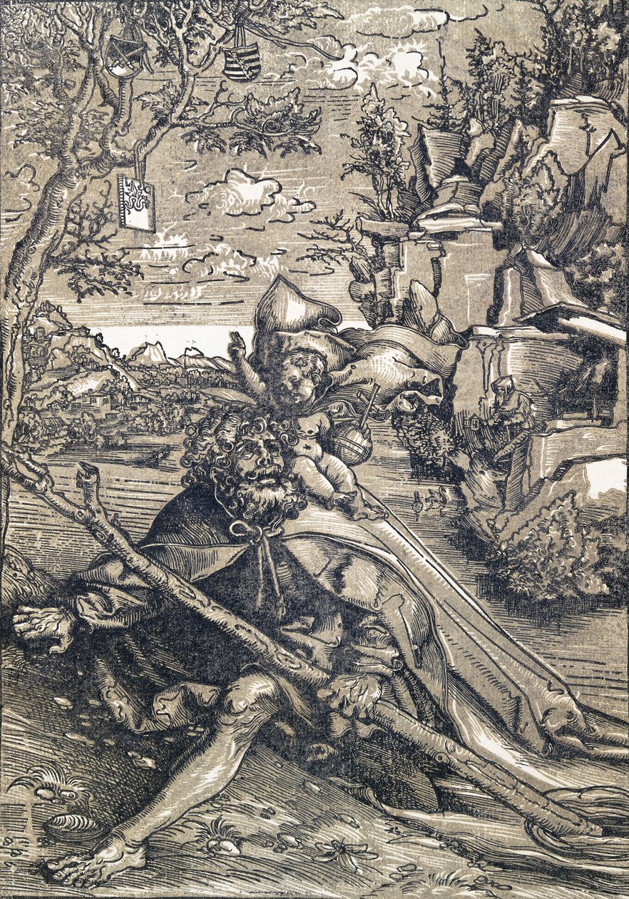 Sint Christoffel, 1506-9 door Lucas Cranach