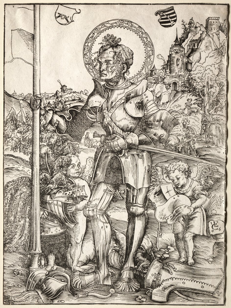 Sint Joris staand door Lucas Cranach