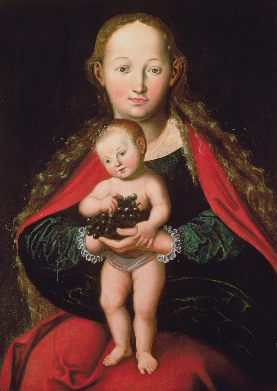 De Maagd en het Kind door Lucas Cranach