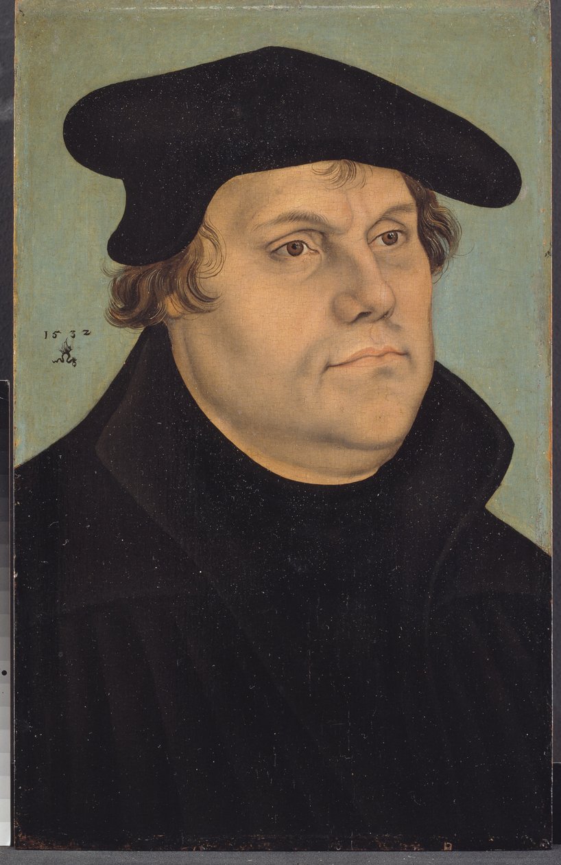 Portret van Maarten Luther door Lucas Cranach d.Æ.