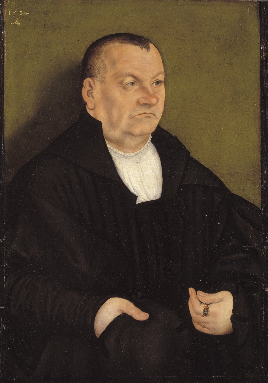 Portret van een man door Lucas Cranach d.Æ.