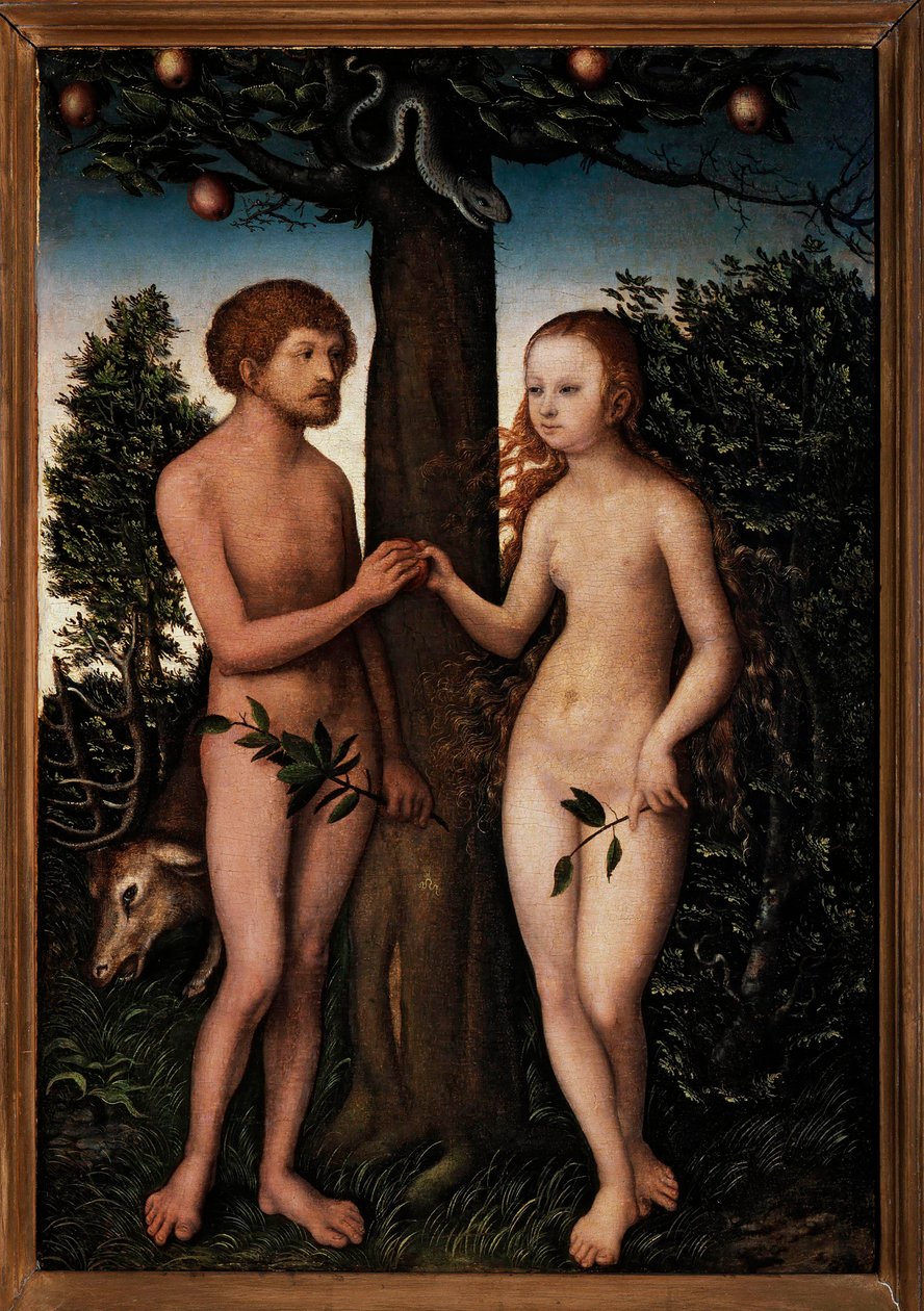Adam en Eva door Lucas Cranach the Elder