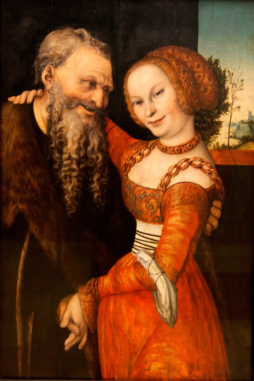 Een slecht passend paar door Lucas Cranach the Elder