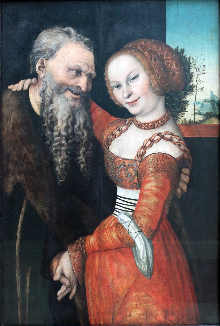 Een slecht passend paar door Lucas Cranach the Elder