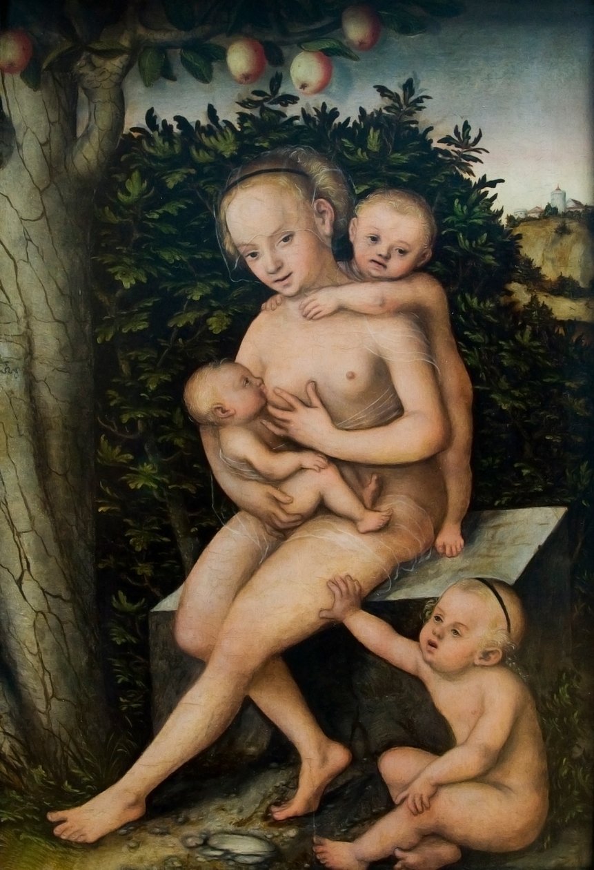 Caritas door Lucas Cranach the Elder