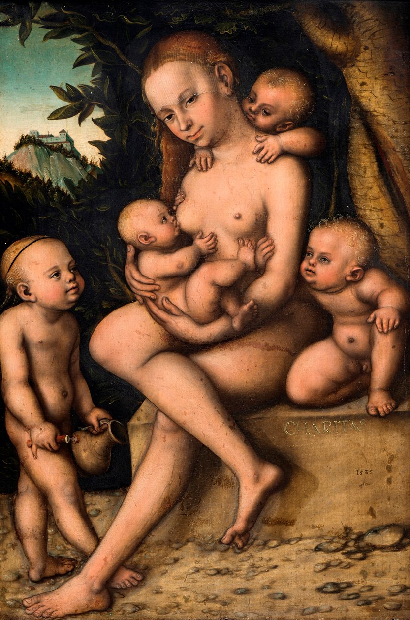 Liefdadigheid, 1535 door Lucas Cranach the Elder