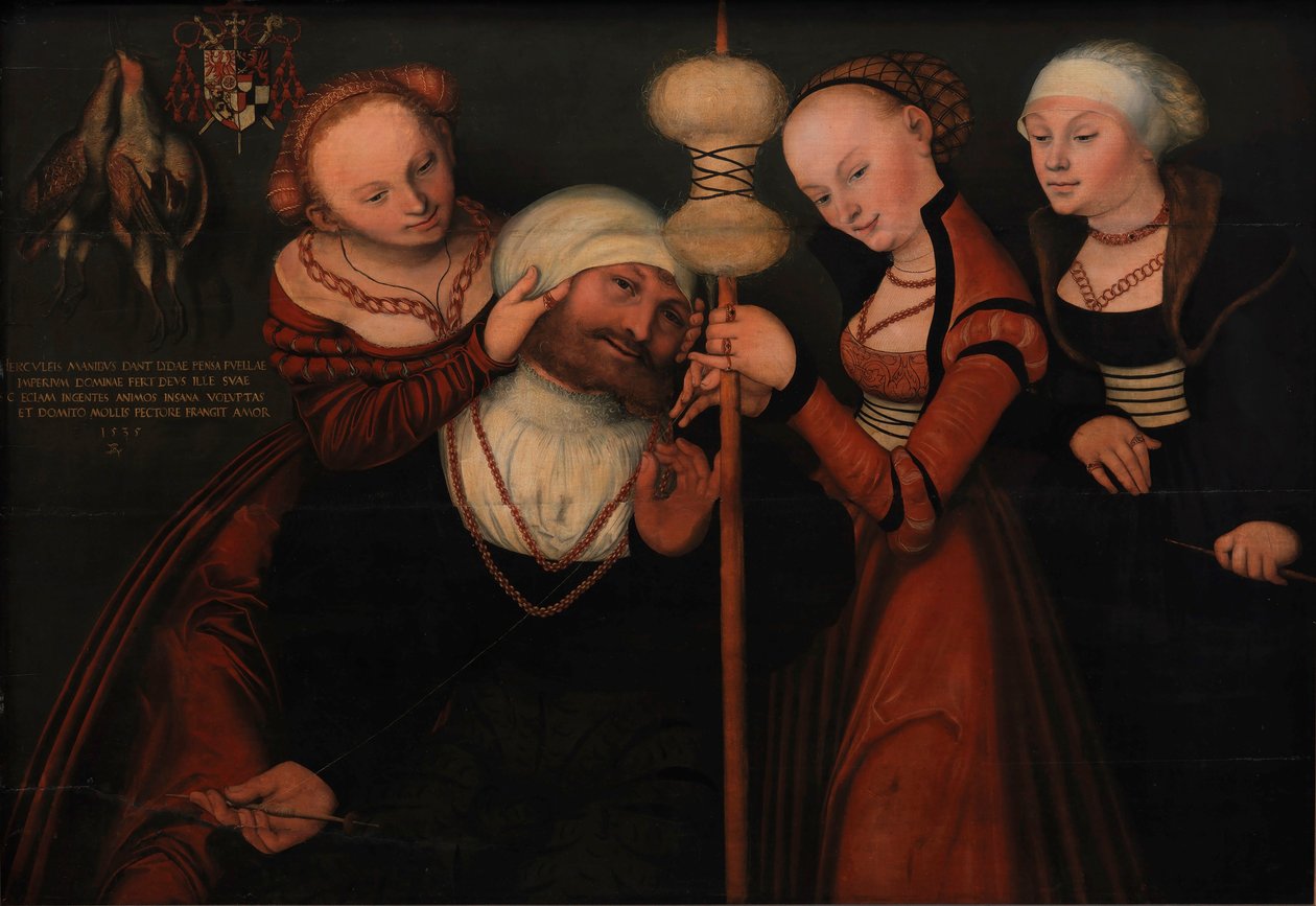 Hercules en Omphale door Lucas Cranach the Elder