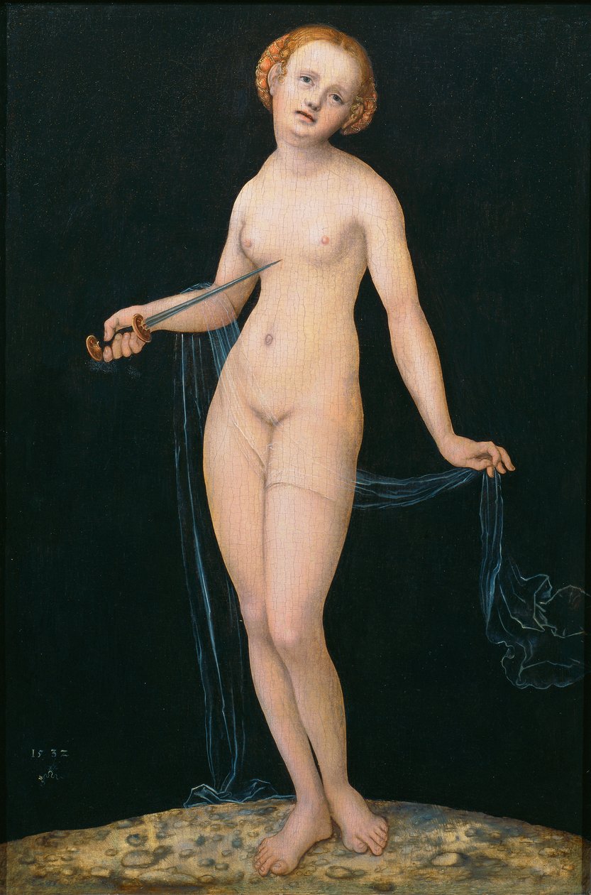 Lucretia door Lucas Cranach the Elder
