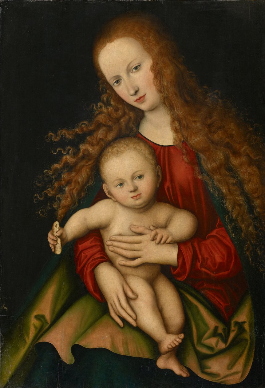 Madonna en Kind, 1529. door Lucas Cranach the Elder