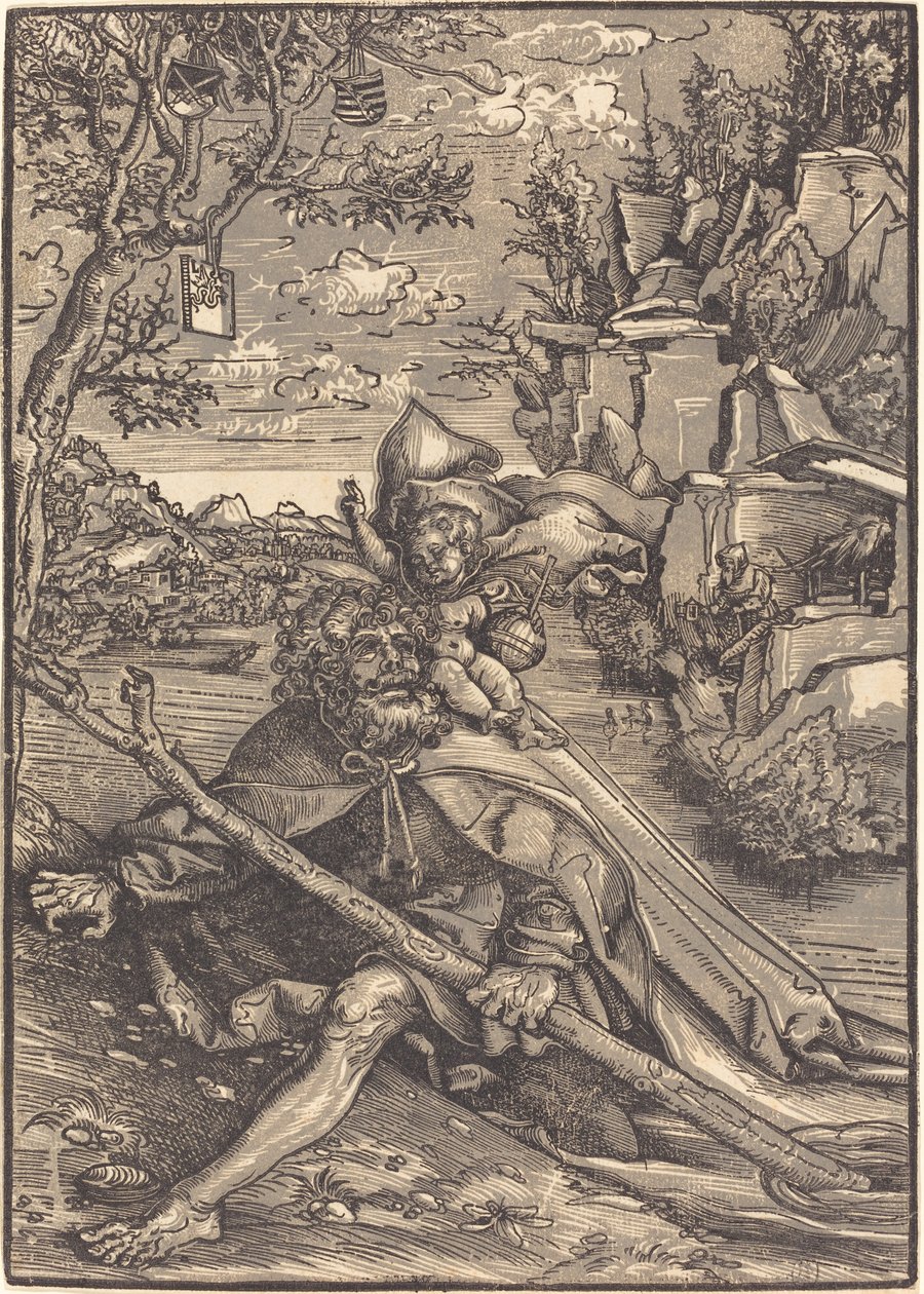 Sint Christoffel door Lucas Cranach the Elder